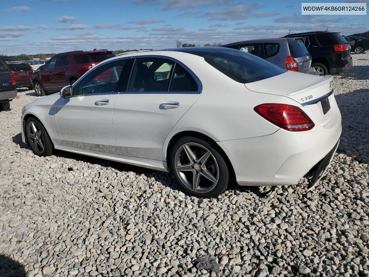 2016 Mercedes-Benz C 300 4Matic VIN: WDDWF4KB6GR124266 Lot: 79891434