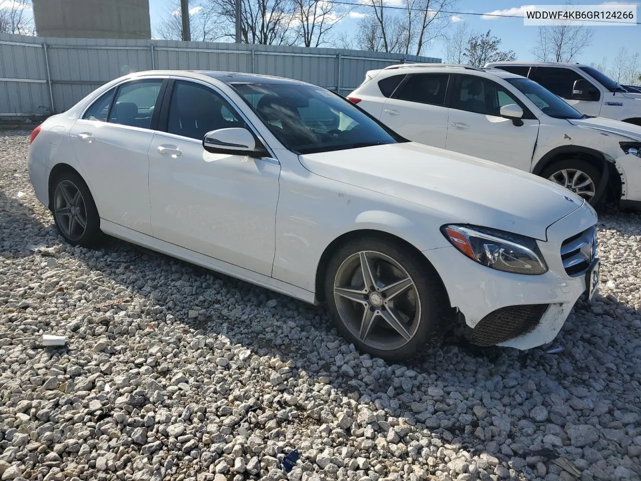 2016 Mercedes-Benz C 300 4Matic VIN: WDDWF4KB6GR124266 Lot: 79891434