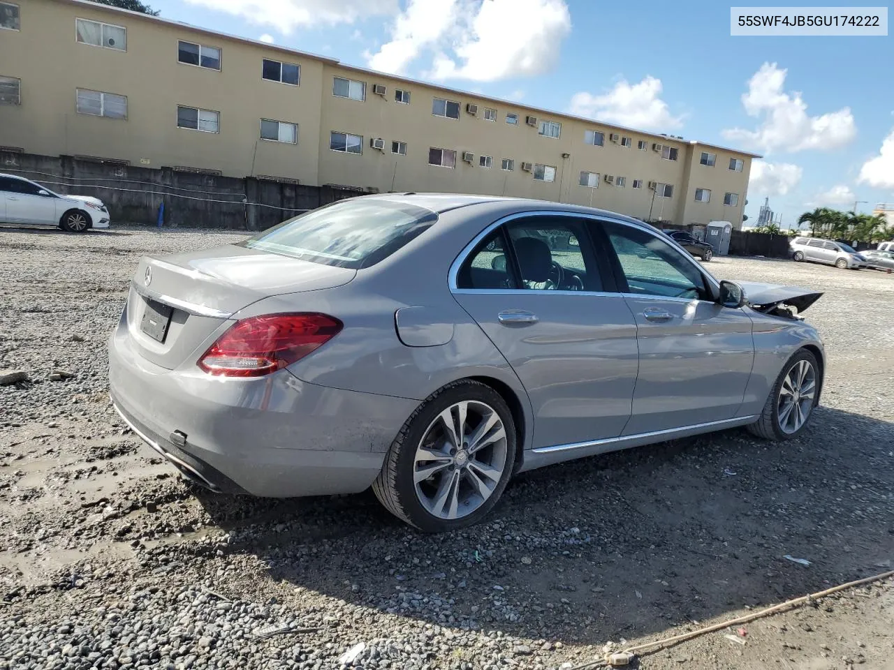 2016 Mercedes-Benz C 300 VIN: 55SWF4JB5GU174222 Lot: 80238084