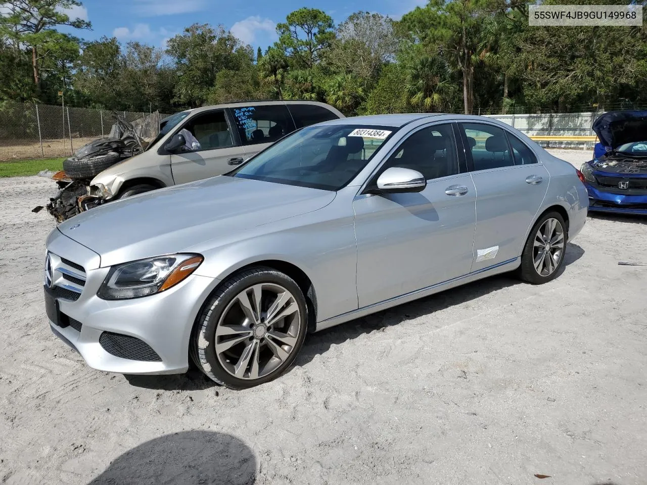 2016 Mercedes-Benz C 300 VIN: 55SWF4JB9GU149968 Lot: 80314384