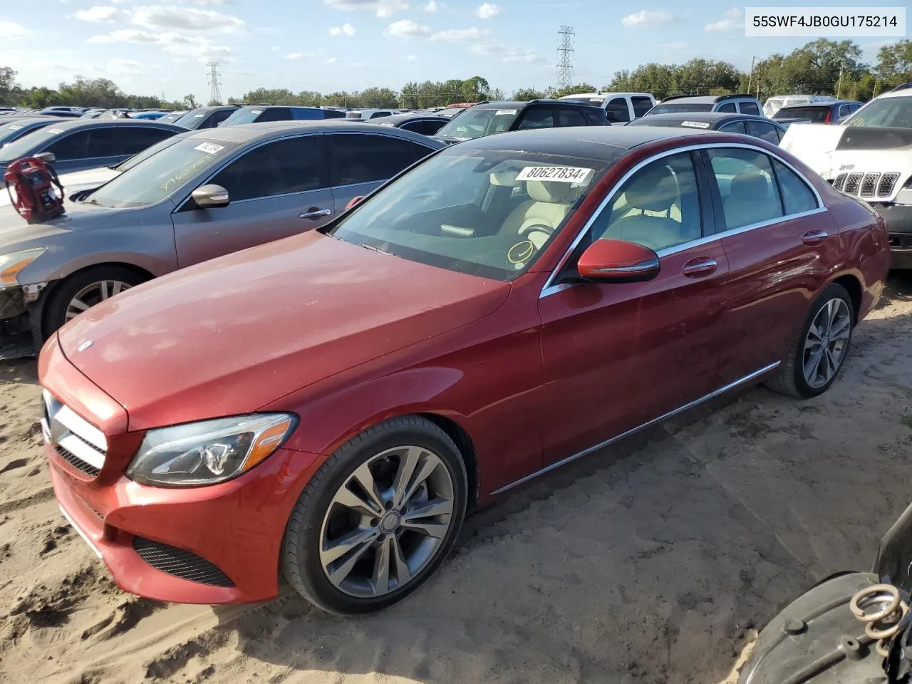 2016 Mercedes-Benz C 300 VIN: 55SWF4JB0GU175214 Lot: 80627834