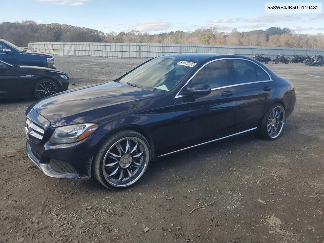 2016 Mercedes-Benz C 300 VIN: 55SWF4JB5GU119432 Lot: 81075004