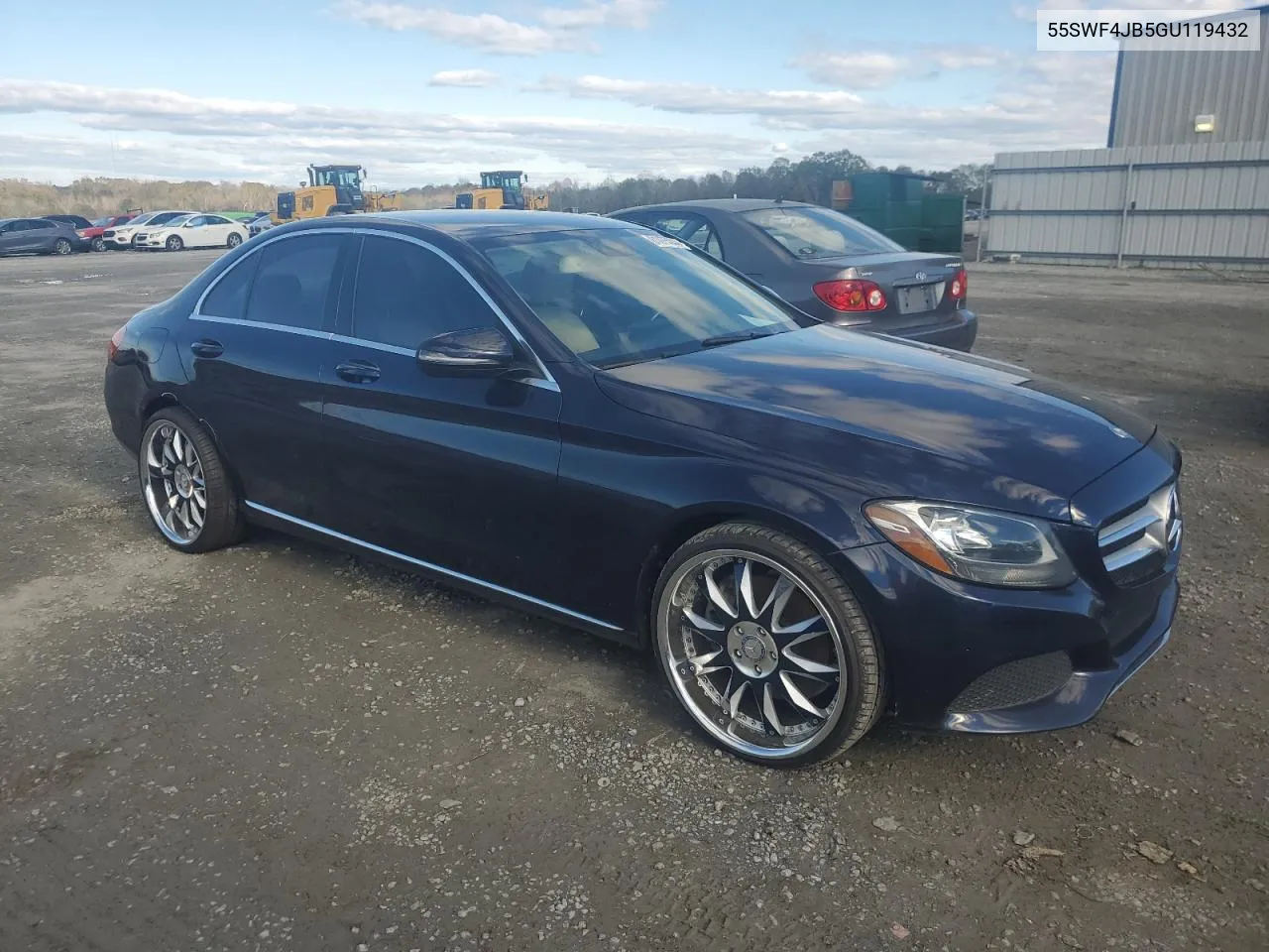 2016 Mercedes-Benz C 300 VIN: 55SWF4JB5GU119432 Lot: 81075004