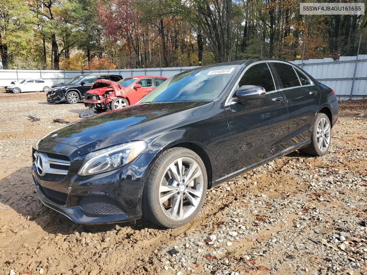 2016 Mercedes-Benz C 300 VIN: 55SWF4JB4GU161655 Lot: 81540974