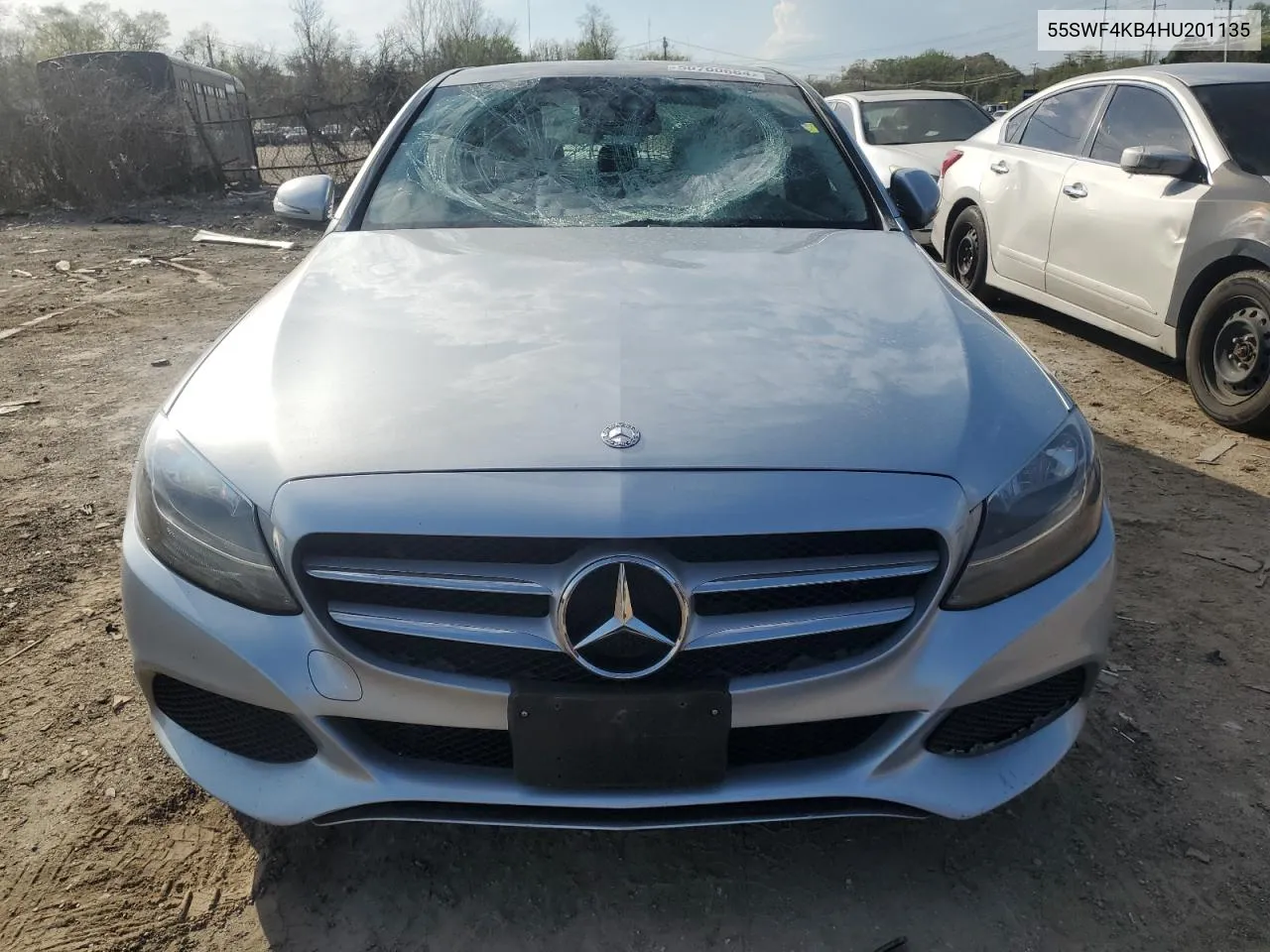 2017 Mercedes-Benz C 300 4Matic VIN: 55SWF4KB4HU201135 Lot: 50700664