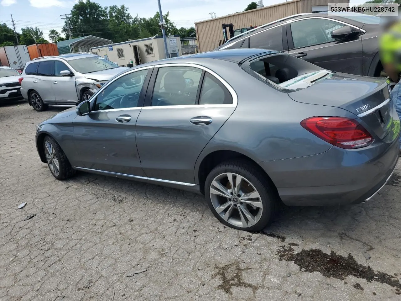 2017 Mercedes-Benz C 300 4Matic VIN: 55SWF4KB6HU228742 Lot: 56069374