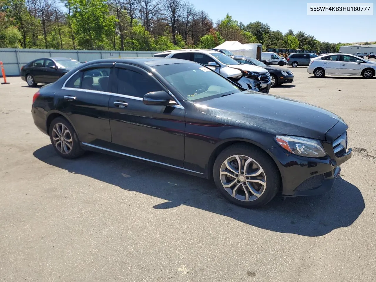 2017 Mercedes-Benz C 300 4Matic VIN: 55SWF4KB3HU180777 Lot: 56484744