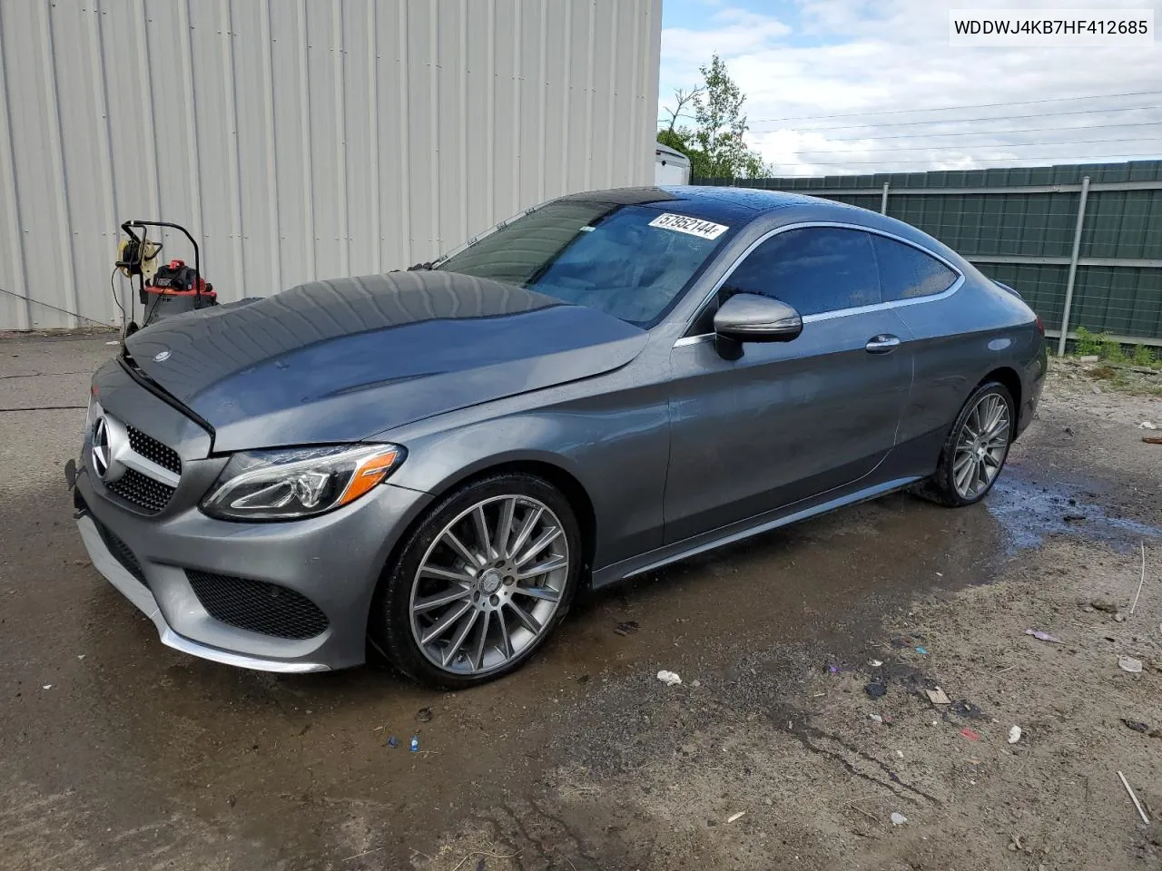 2017 Mercedes-Benz C 300 4Matic VIN: WDDWJ4KB7HF412685 Lot: 57952144