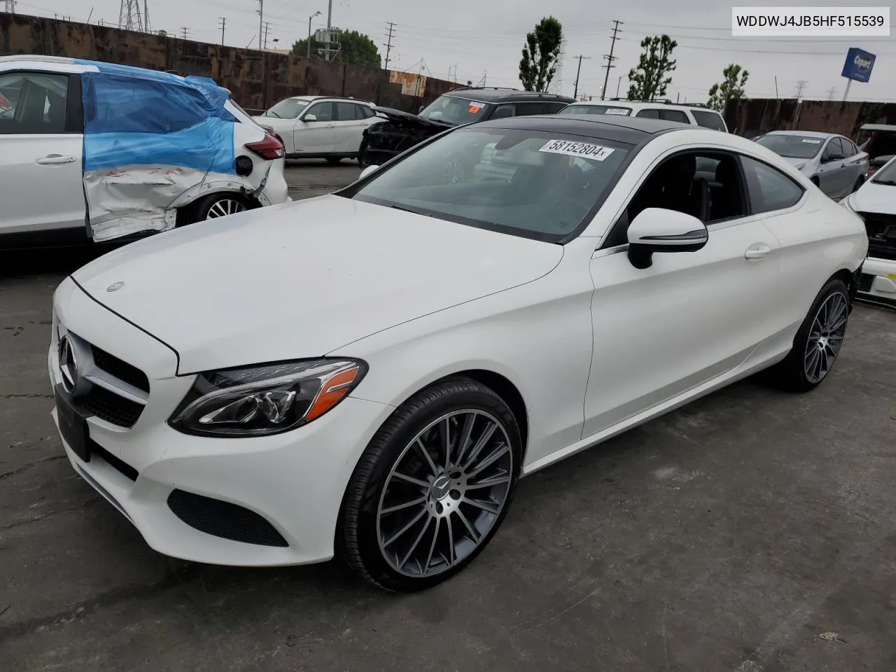 2017 Mercedes-Benz C 300 VIN: WDDWJ4JB5HF515539 Lot: 58152804