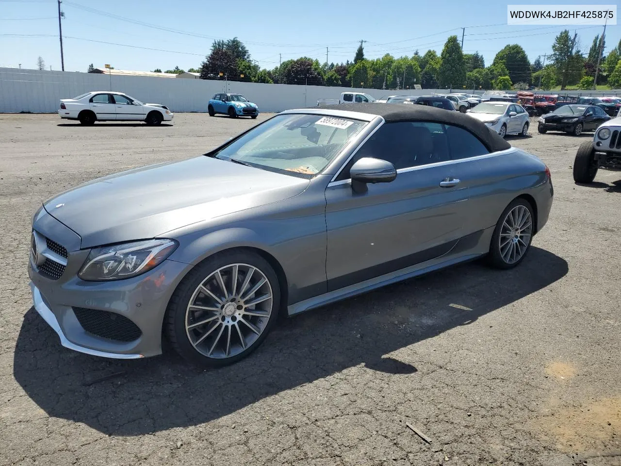 2017 Mercedes-Benz C 300 VIN: WDDWK4JB2HF425875 Lot: 58972004