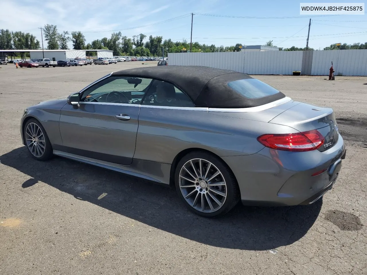 2017 Mercedes-Benz C 300 VIN: WDDWK4JB2HF425875 Lot: 58972004