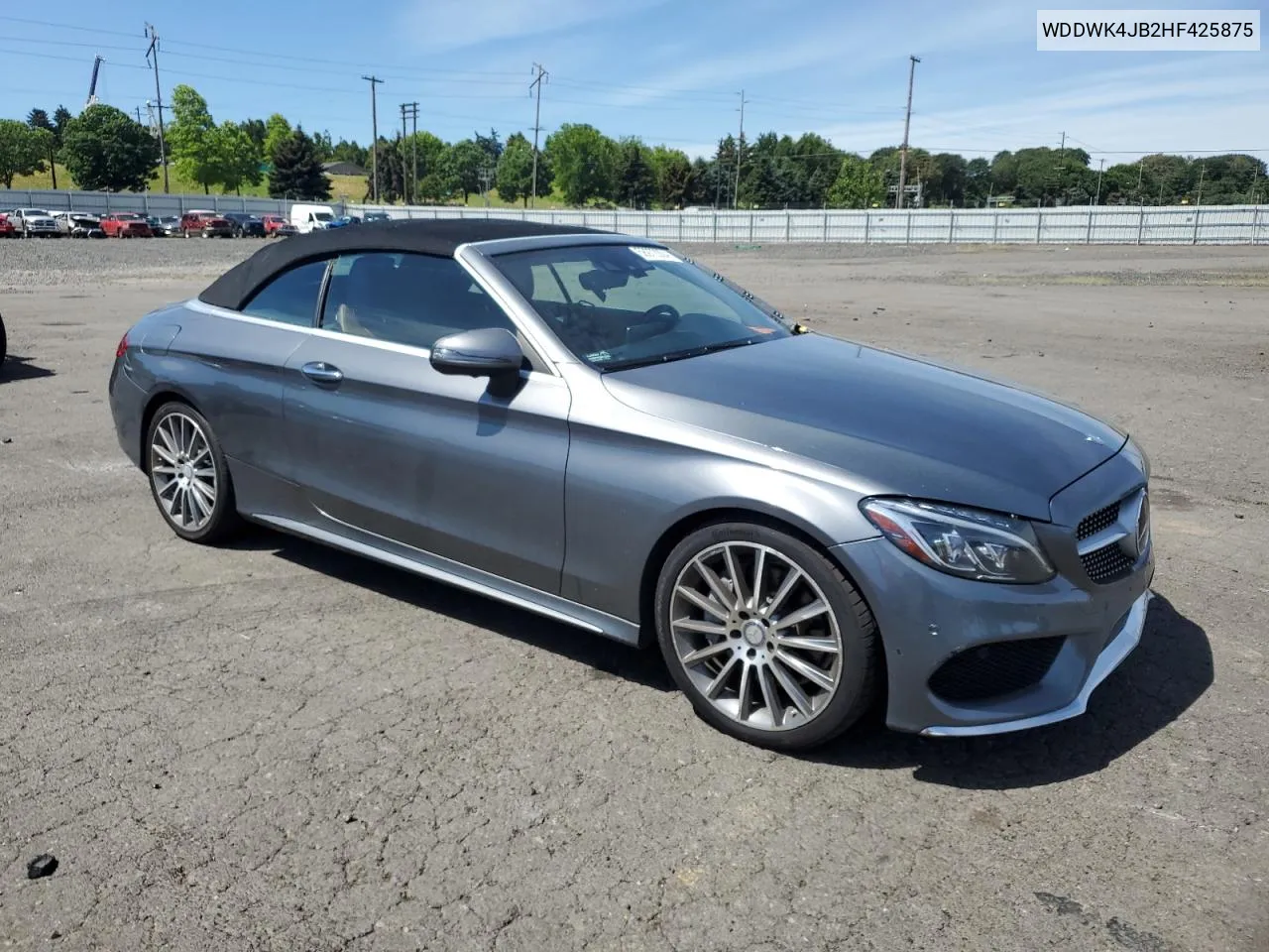 2017 Mercedes-Benz C 300 VIN: WDDWK4JB2HF425875 Lot: 58972004