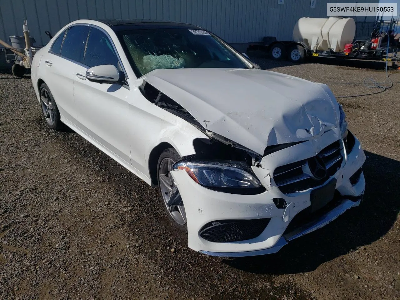 2017 Mercedes-Benz C 300 4Matic VIN: 55SWF4KB9HU190553 Lot: 60199562