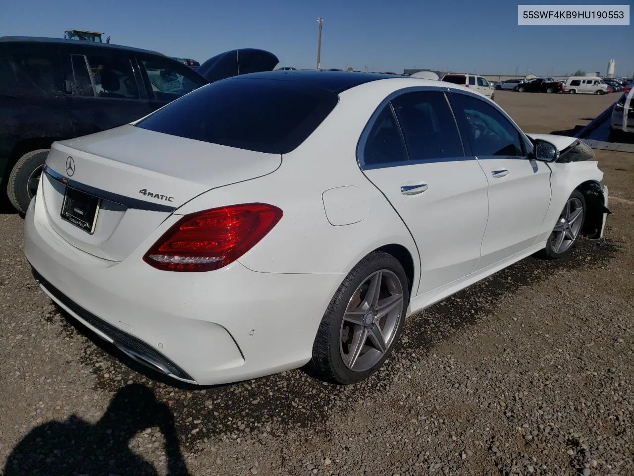 2017 Mercedes-Benz C 300 4Matic VIN: 55SWF4KB9HU190553 Lot: 60199562