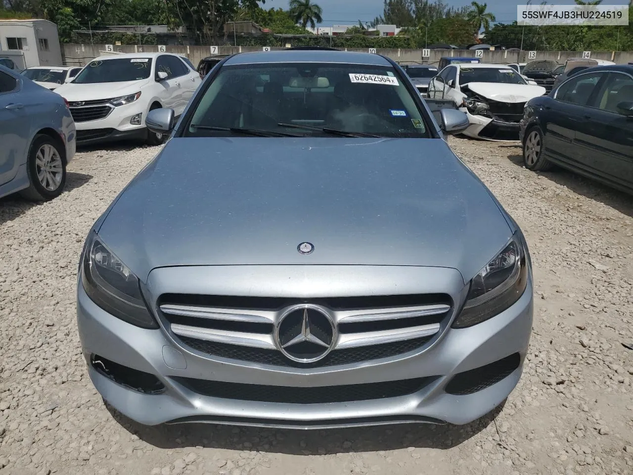 2017 Mercedes-Benz C 300 VIN: 55SWF4JB3HU224519 Lot: 62642564