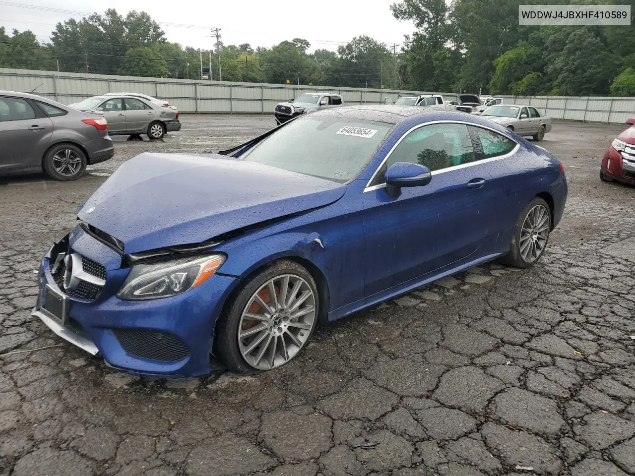 2017 Mercedes-Benz C 300 VIN: WDDWJ4JBXHF410589 Lot: 64053654