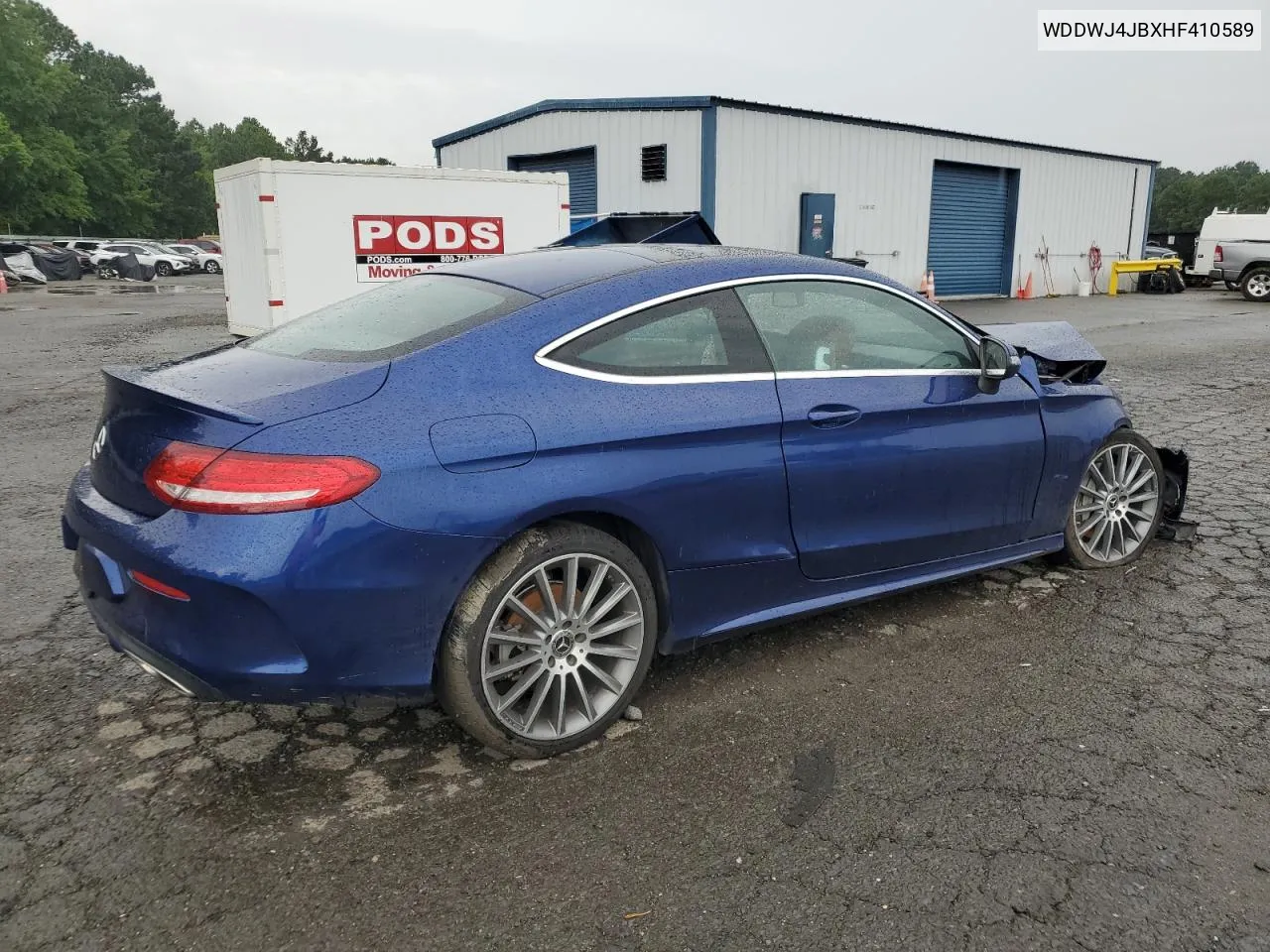 2017 Mercedes-Benz C 300 VIN: WDDWJ4JBXHF410589 Lot: 64053654