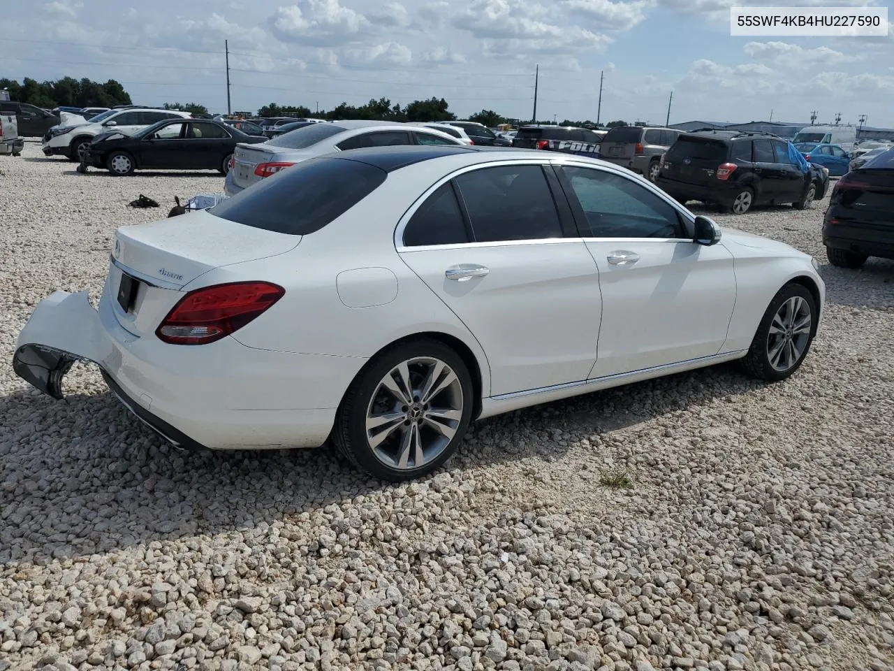 2017 Mercedes-Benz C 300 4Matic VIN: 55SWF4KB4HU227590 Lot: 66873114