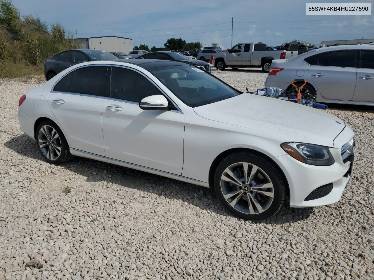 2017 Mercedes-Benz C 300 4Matic VIN: 55SWF4KB4HU227590 Lot: 66873114