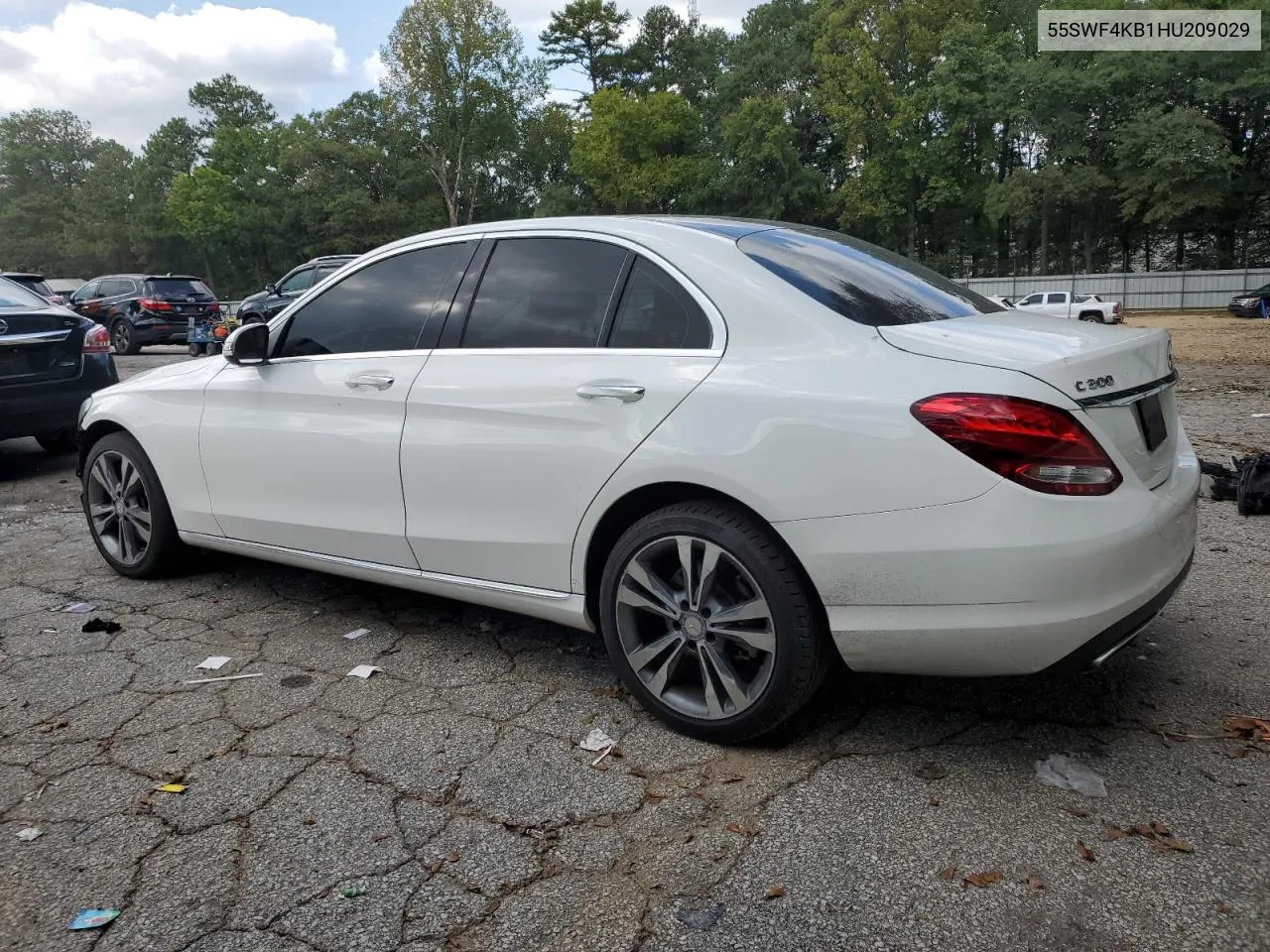 2017 Mercedes-Benz C 300 4Matic VIN: 55SWF4KB1HU209029 Lot: 67344064