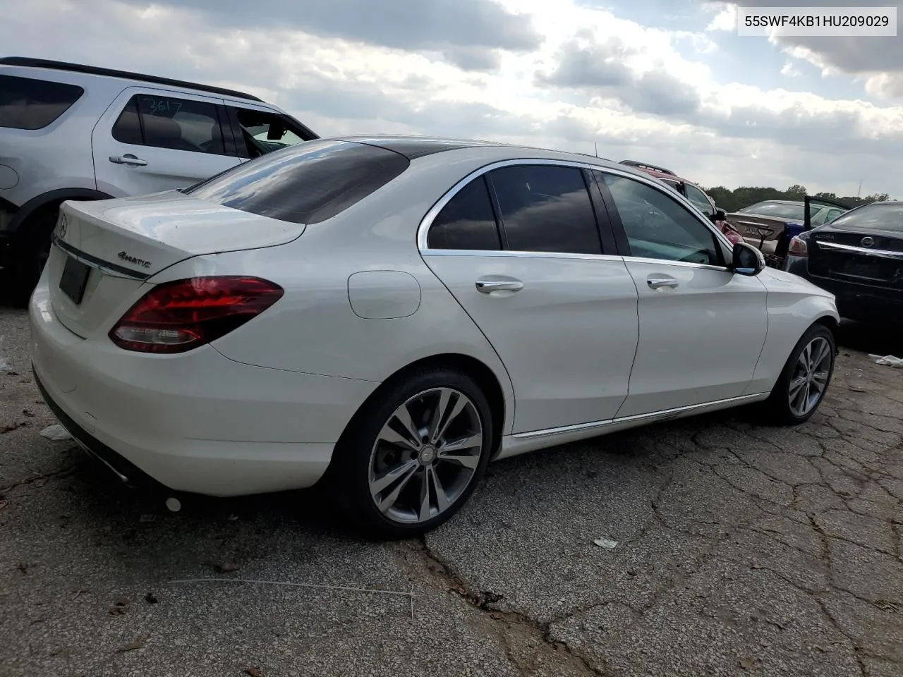 2017 Mercedes-Benz C 300 4Matic VIN: 55SWF4KB1HU209029 Lot: 67344064