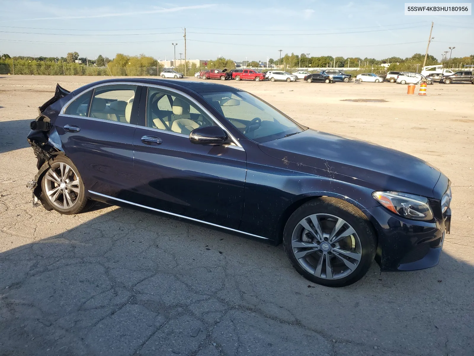 2017 Mercedes-Benz C 300 4Matic VIN: 55SWF4KB3HU180956 Lot: 68227634