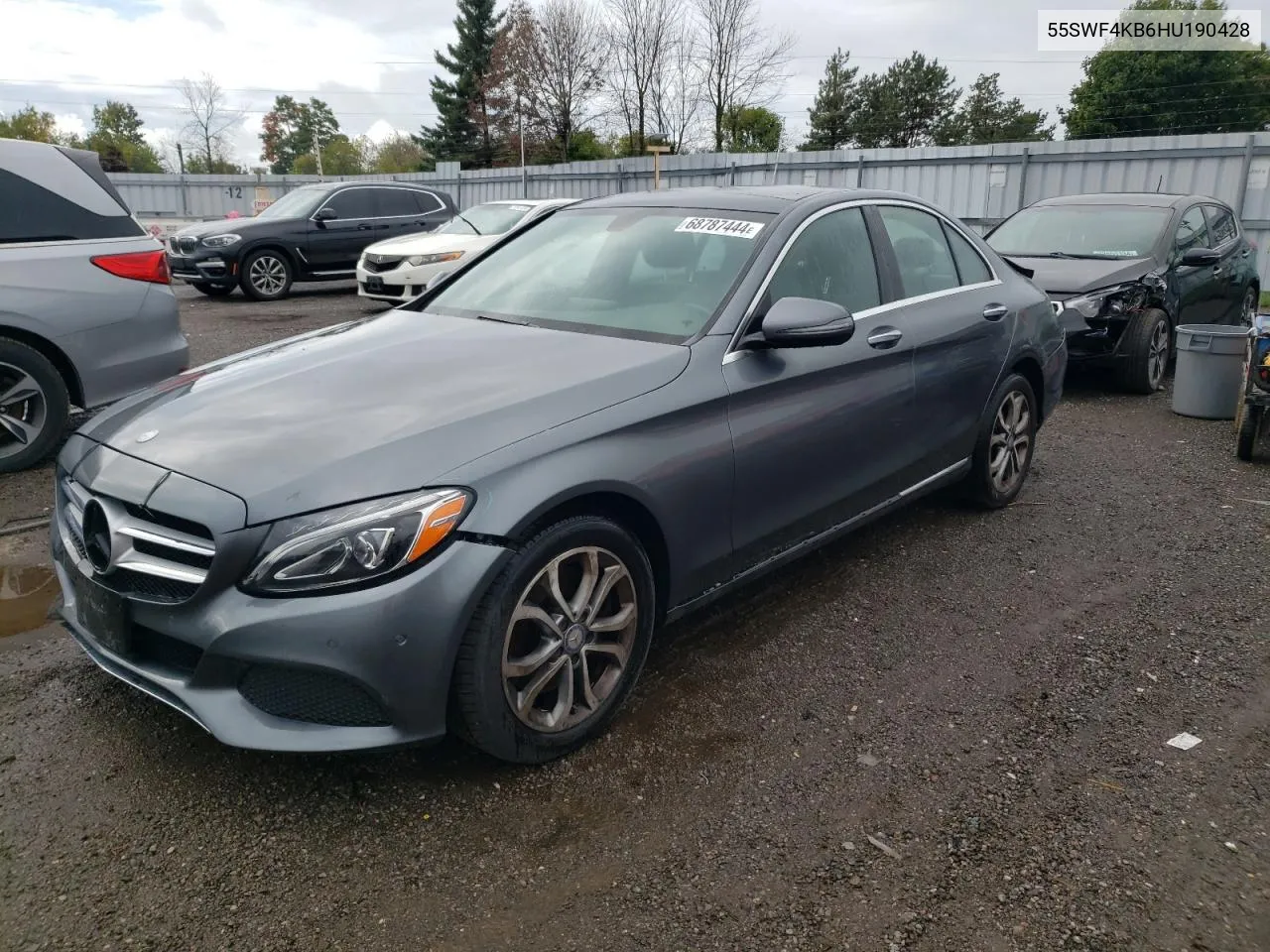 2017 Mercedes-Benz C 300 4Matic VIN: 55SWF4KB6HU190428 Lot: 68787444