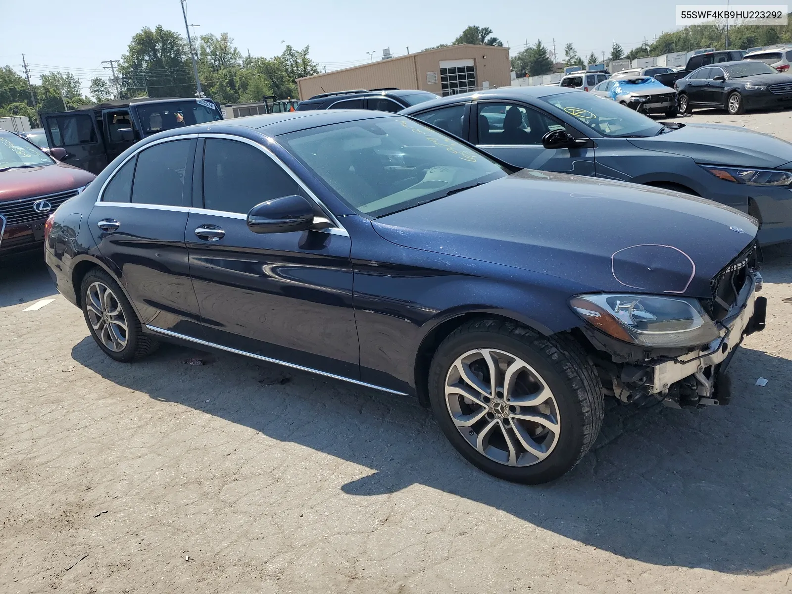 2017 Mercedes-Benz C 300 4Matic VIN: 55SWF4KB9HU223292 Lot: 68791274