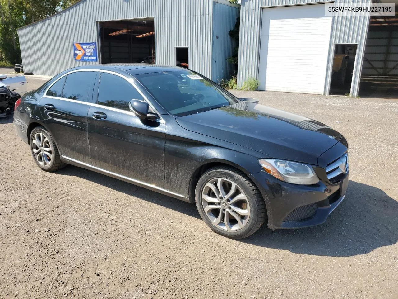 2017 Mercedes-Benz C 300 4Matic VIN: 55SWF4KB9HU227195 Lot: 69276054