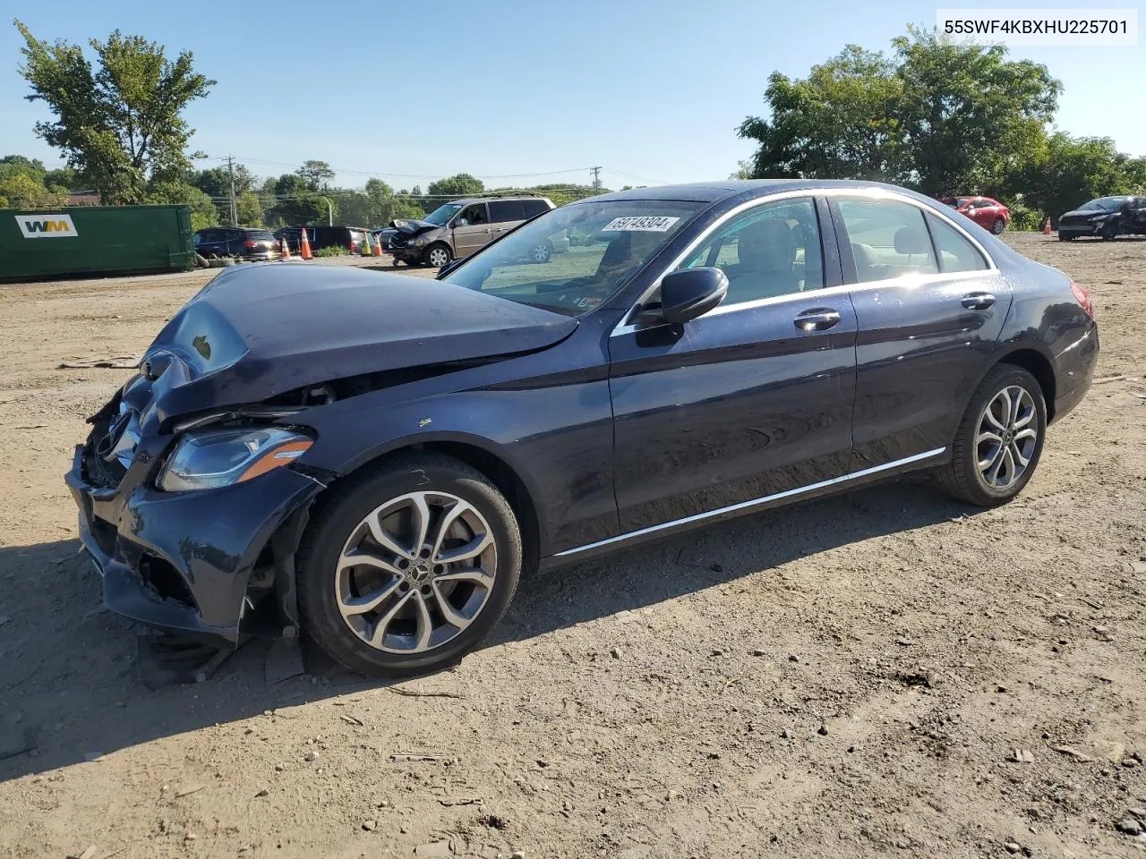 2017 Mercedes-Benz C 300 4Matic VIN: 55SWF4KBXHU225701 Lot: 69749304