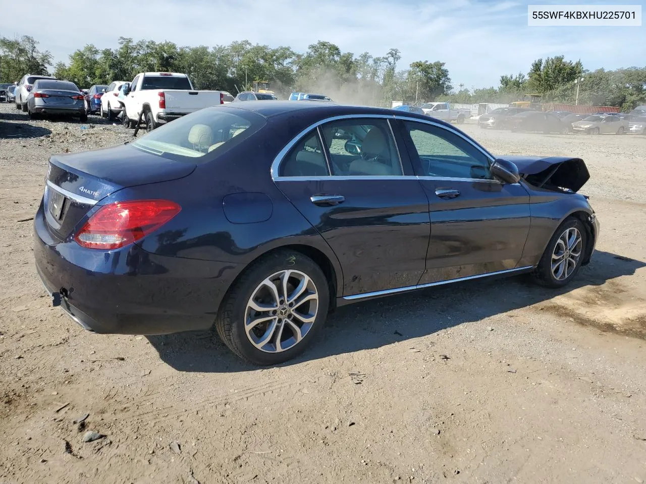 2017 Mercedes-Benz C 300 4Matic VIN: 55SWF4KBXHU225701 Lot: 69749304