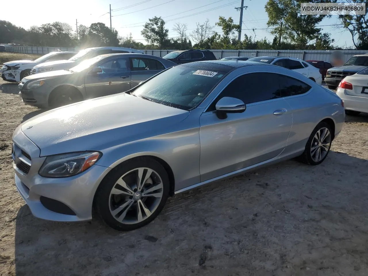 2017 Mercedes-Benz C 300 4Matic VIN: WDDWJ4KB2HF406809 Lot: 70780604