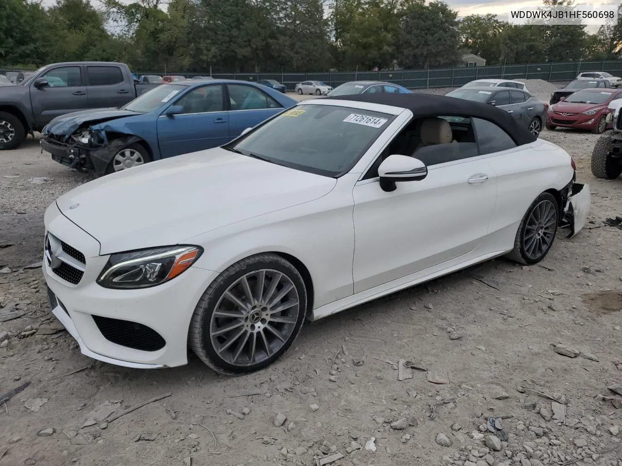 2017 Mercedes-Benz C 300 VIN: WDDWK4JB1HF560698 Lot: 71261614