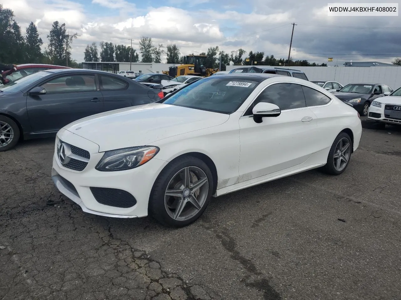 2017 Mercedes-Benz C 300 4Matic VIN: WDDWJ4KBXHF408002 Lot: 71279894