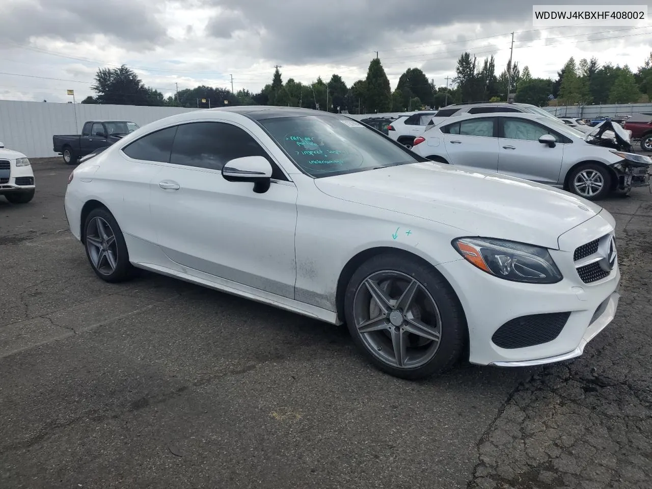 2017 Mercedes-Benz C 300 4Matic VIN: WDDWJ4KBXHF408002 Lot: 71279894