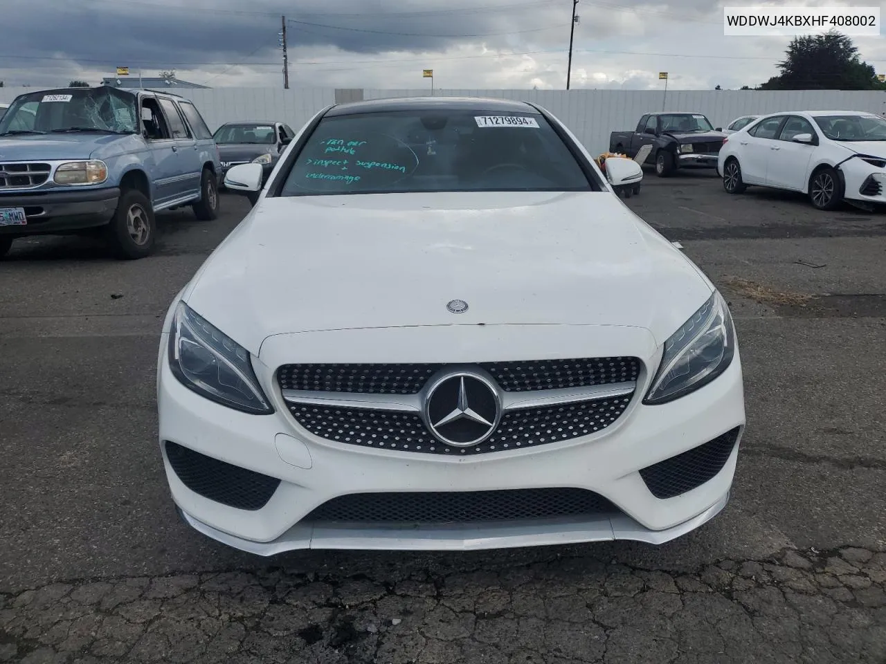 2017 Mercedes-Benz C 300 4Matic VIN: WDDWJ4KBXHF408002 Lot: 71279894