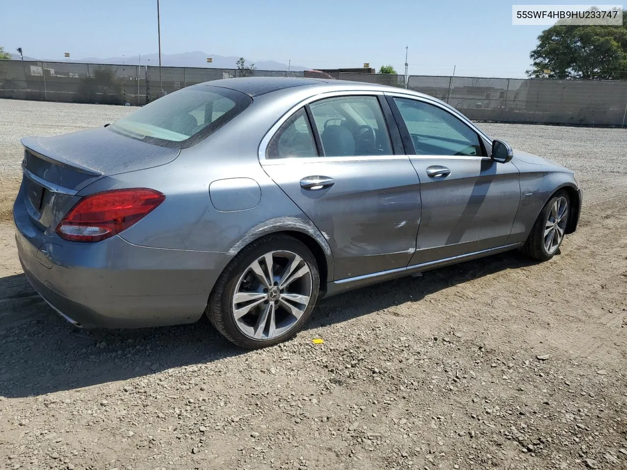 2017 Mercedes-Benz C 350E VIN: 55SWF4HB9HU233747 Lot: 71305354