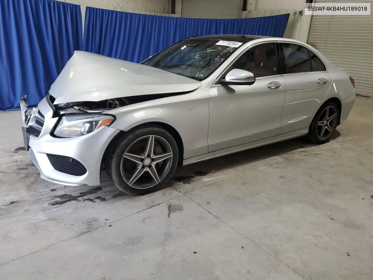 2017 Mercedes-Benz C 300 4Matic VIN: 55SWF4KB4HU189018 Lot: 71770284