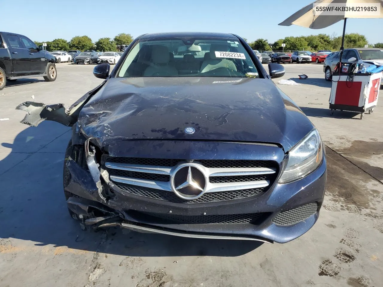 2017 Mercedes-Benz C 300 4Matic VIN: 55SWF4KB3HU219853 Lot: 72082234