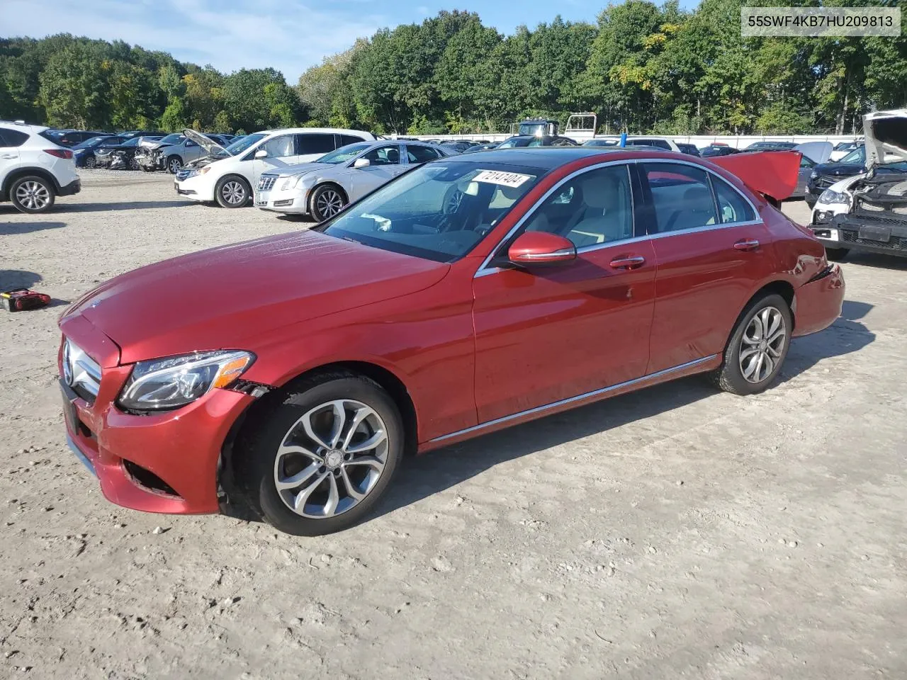 2017 Mercedes-Benz C 300 4Matic VIN: 55SWF4KB7HU209813 Lot: 72147404