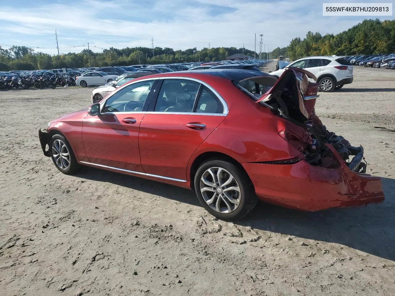 2017 Mercedes-Benz C 300 4Matic VIN: 55SWF4KB7HU209813 Lot: 72147404