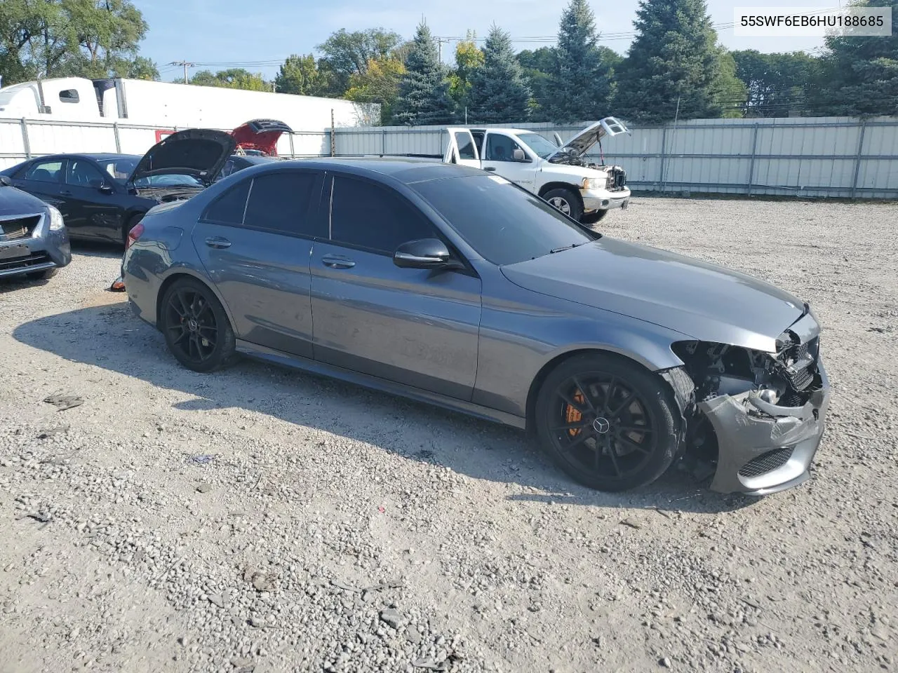 2017 Mercedes-Benz C 43 4Matic Amg VIN: 55SWF6EB6HU188685 Lot: 72398774