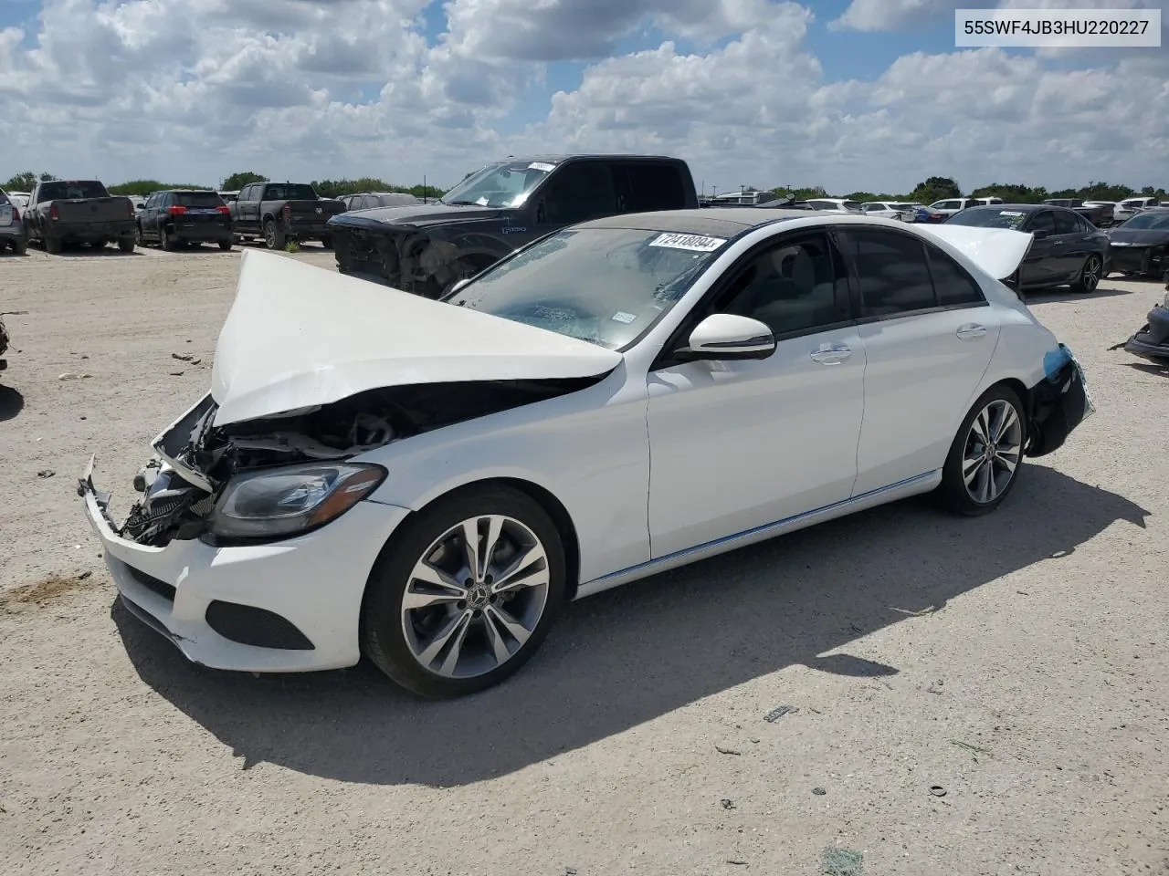 2017 Mercedes-Benz C 300 VIN: 55SWF4JB3HU220227 Lot: 72418094