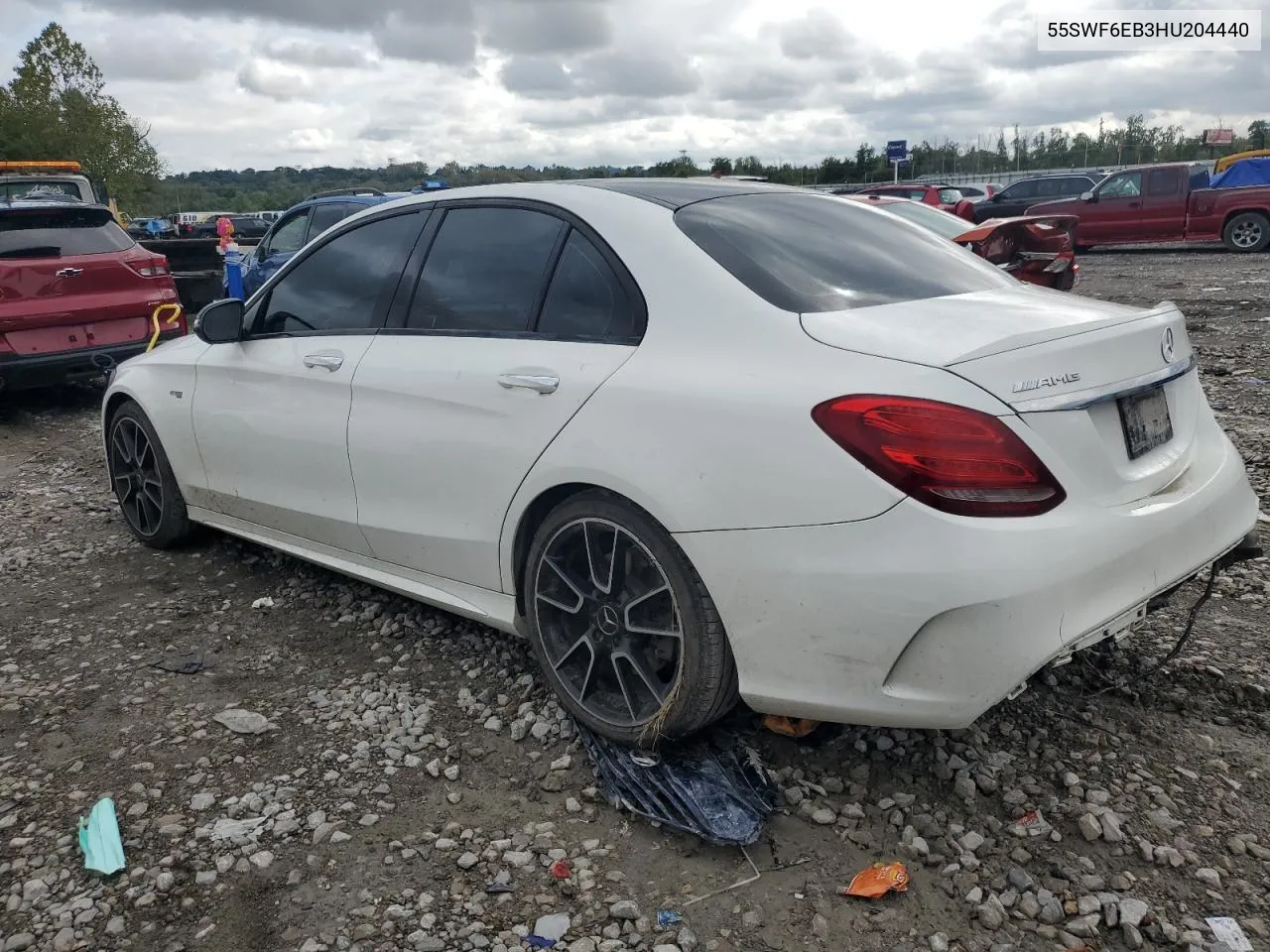 2017 Mercedes-Benz C 43 4Matic Amg VIN: 55SWF6EB3HU204440 Lot: 72658674