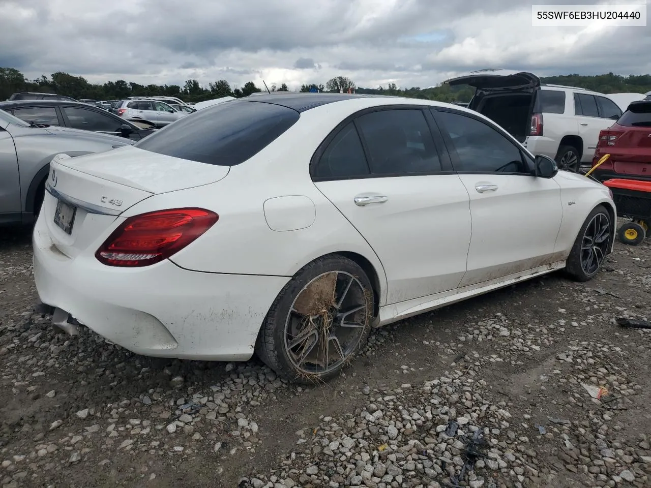 2017 Mercedes-Benz C 43 4Matic Amg VIN: 55SWF6EB3HU204440 Lot: 72658674