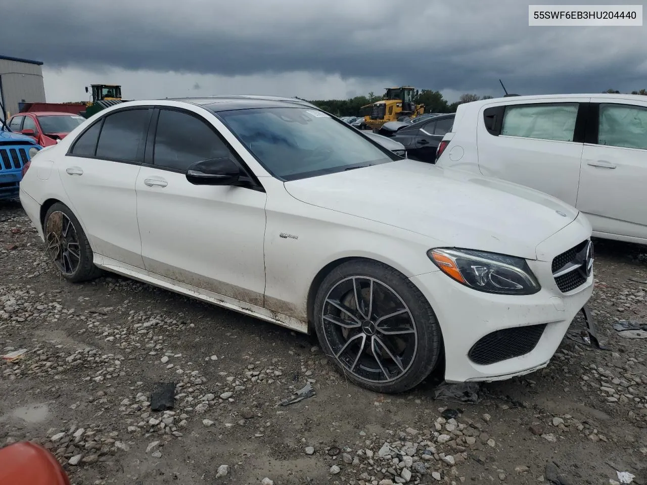 2017 Mercedes-Benz C 43 4Matic Amg VIN: 55SWF6EB3HU204440 Lot: 72658674