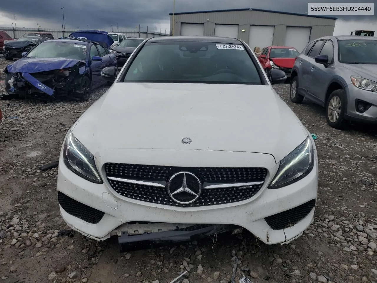 2017 Mercedes-Benz C 43 4Matic Amg VIN: 55SWF6EB3HU204440 Lot: 72658674