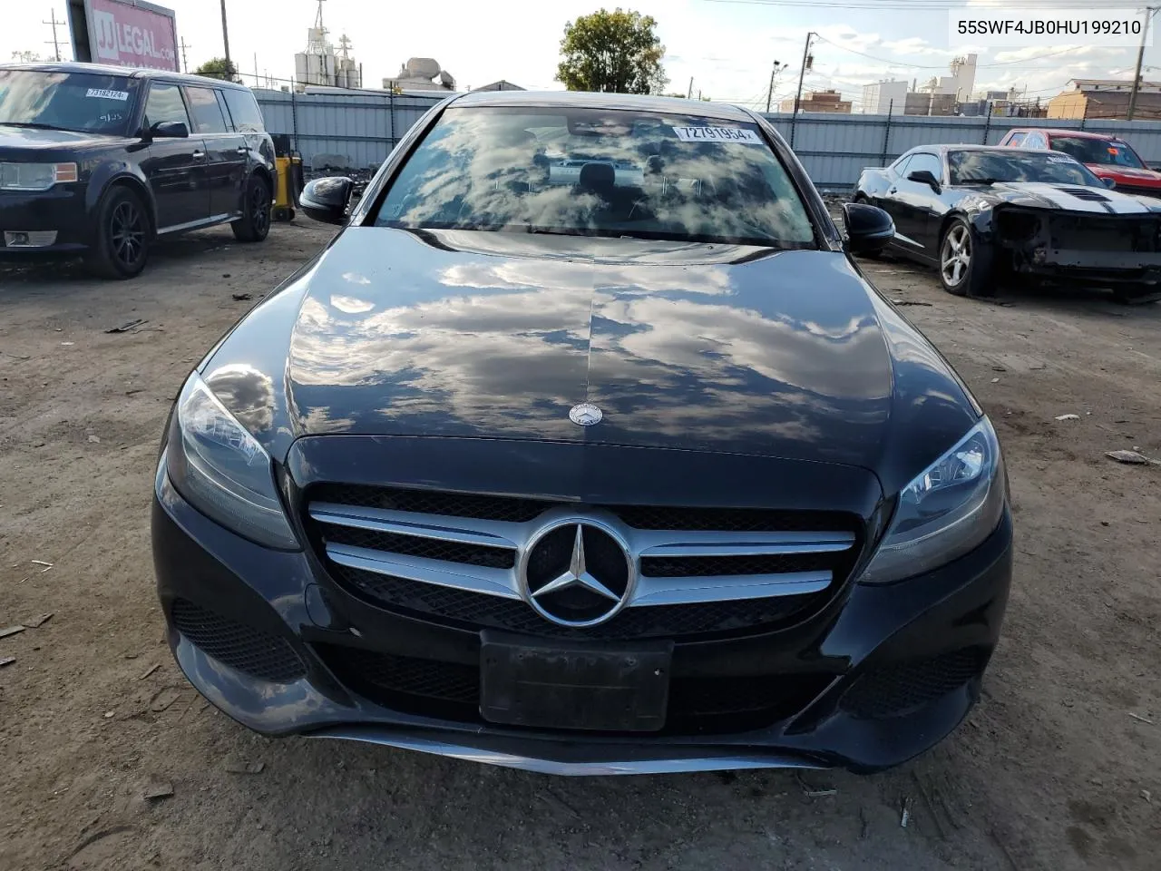 2017 Mercedes-Benz C 300 VIN: 55SWF4JB0HU199210 Lot: 72791954