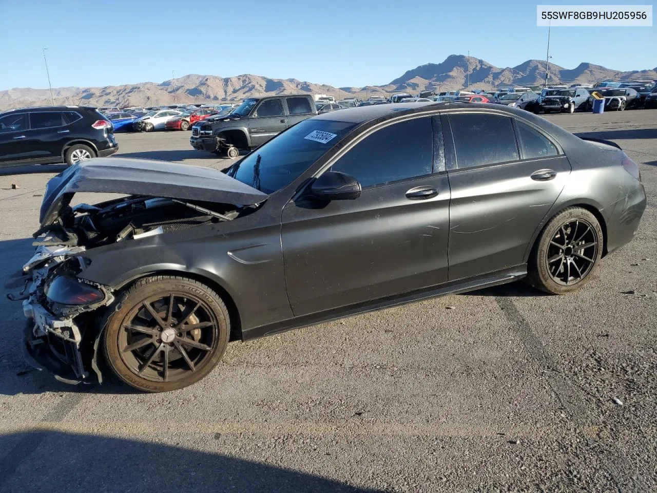 2017 Mercedes-Benz C 63 Amg VIN: 55SWF8GB9HU205956 Lot: 72935004