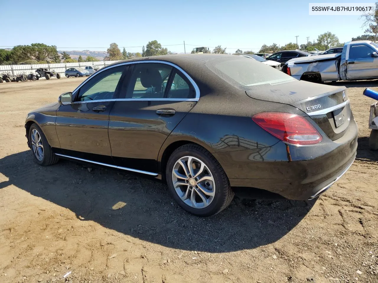 2017 Mercedes-Benz C 300 VIN: 55SWF4JB7HU190617 Lot: 73137584